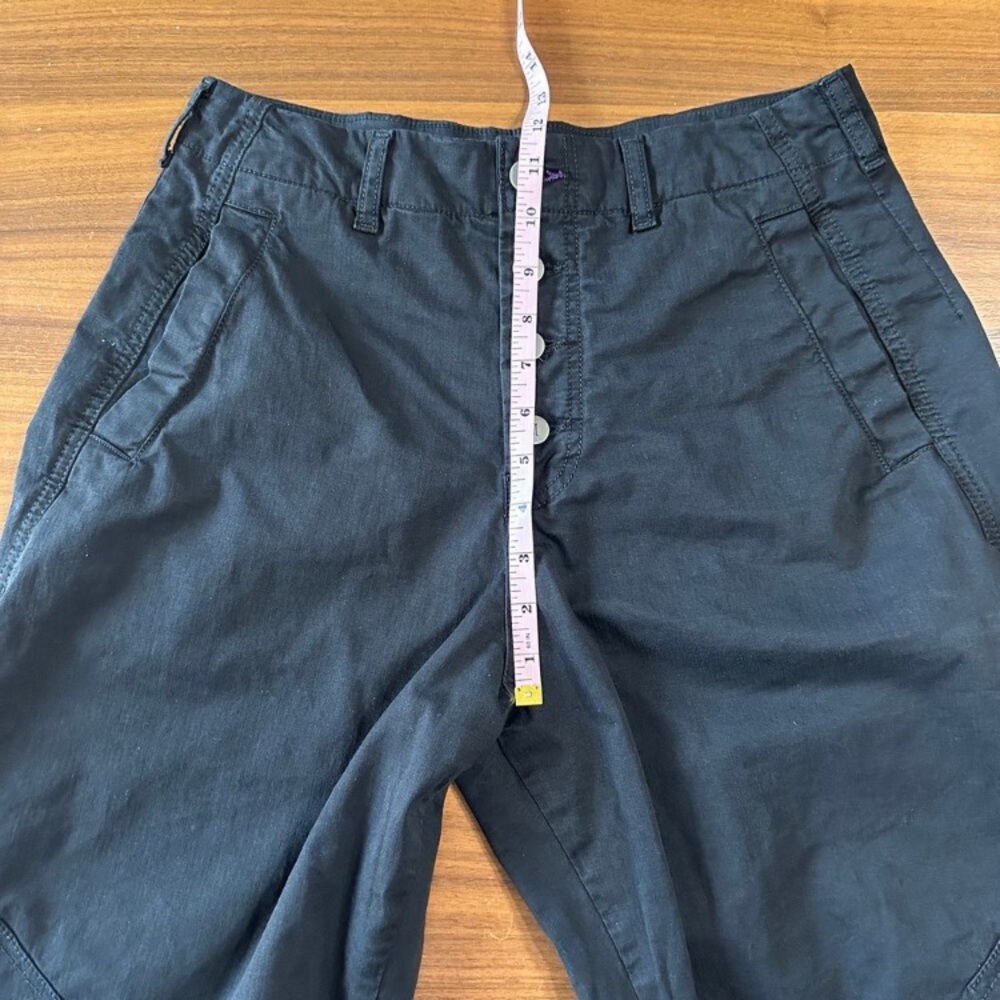 PILCRO Pants Barrel Jeans THE ARIN Buckle Back Black Linen Cotton Size 29 - Picture 15 of 16